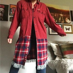 Upcycled Royal Robbins Plaid Shirt Dress